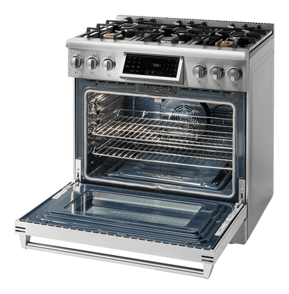 Thor Kitchen 36-Inch Tilt Panel Gas Range - Professional - TRG3601