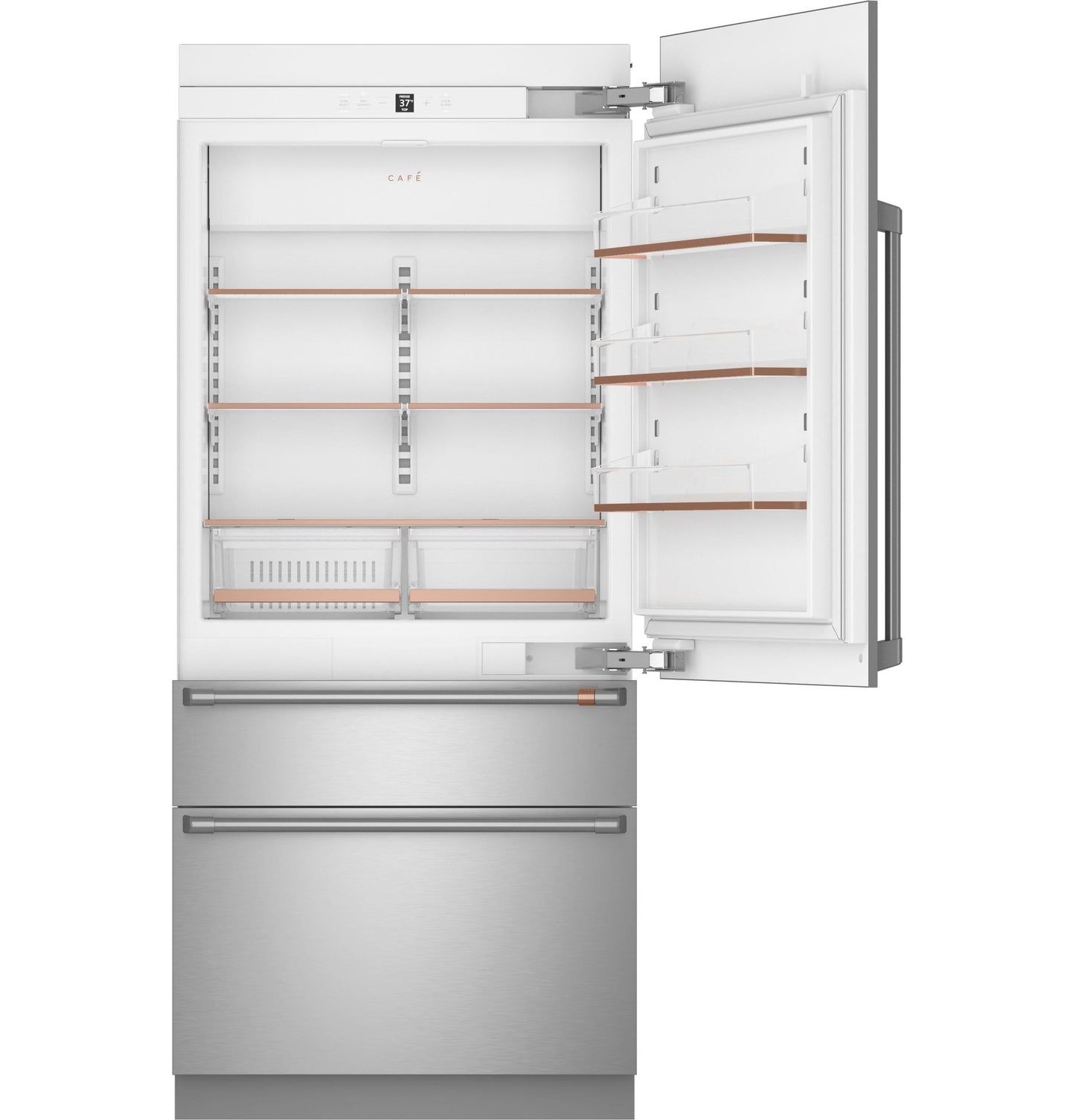 CAFE 36" Integrated Bottom-Freezer Refrigerator in Stainless Steel - CIC36RP2VS1