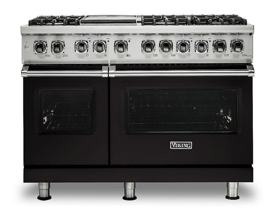 Klein Tools VIKING 48" Dual Fuel Range - Viking 5 Series Black - VDR5486GONLP