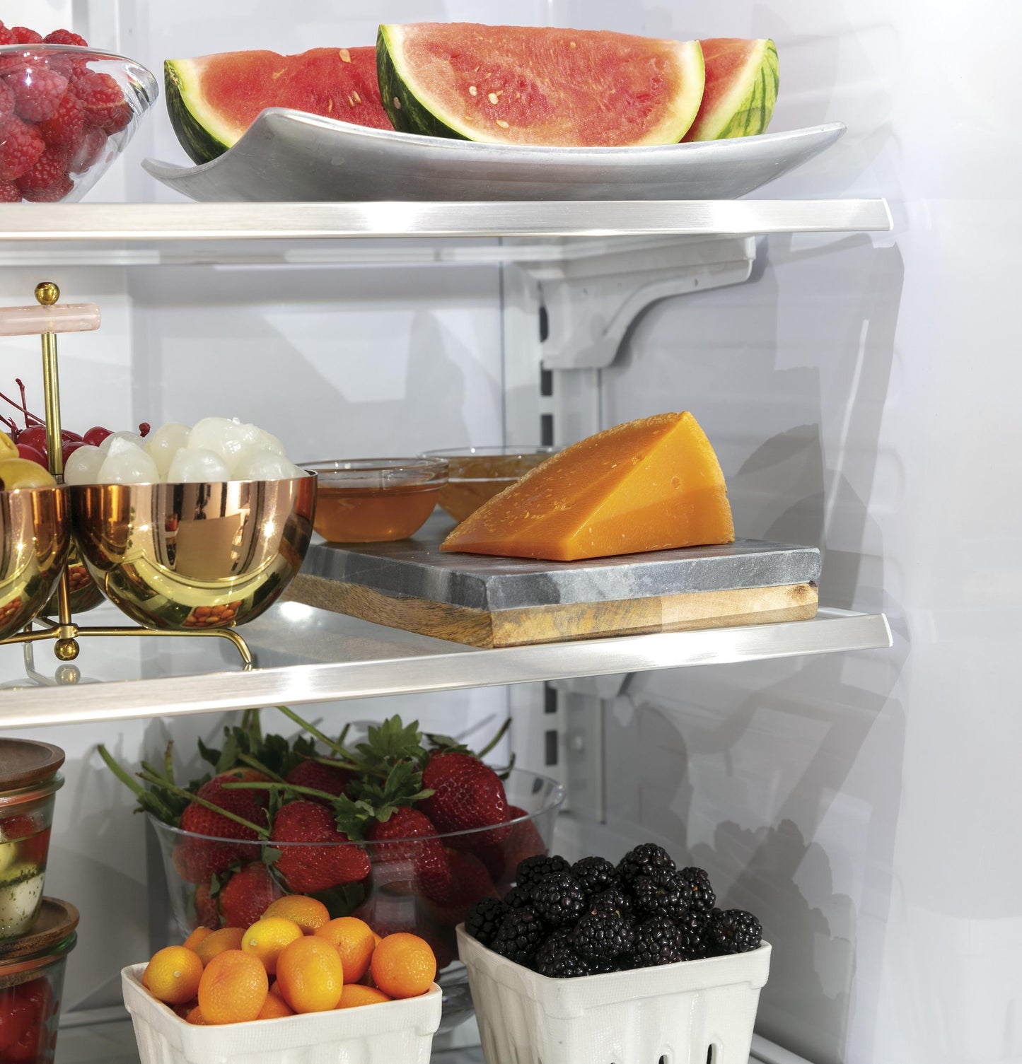 CAFE ENERGY STAR 27.7 Cu. Ft. Smart French-Door Refrigerator with Hot Water Dispenser White - CFE28TP4MW2