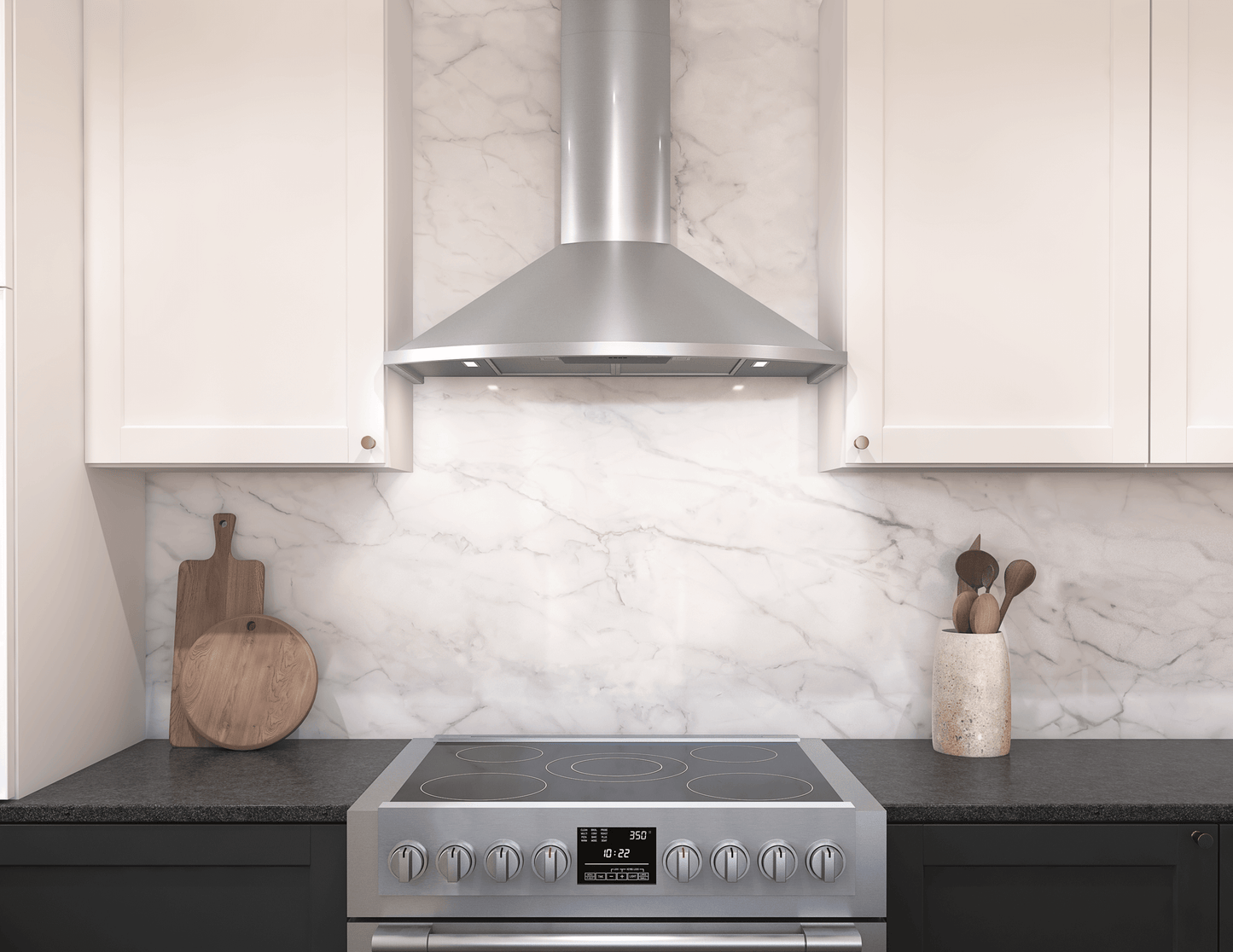 ZEPHYR Savona Wall, 30in, SS, LED, 600 CFM w/ACT in Stainless Steel - ZSAE30FS