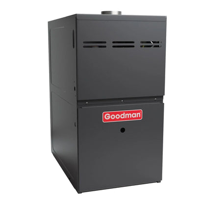 Goodman - 2.5 Ton/60,000 BTU 80% AFUE Gas Furnace and Air Conditioner System - Horizontal - 14 SEER2 - R32 - GLXS3BN3010 / CHPTA3026B3 / GMVC800604BN