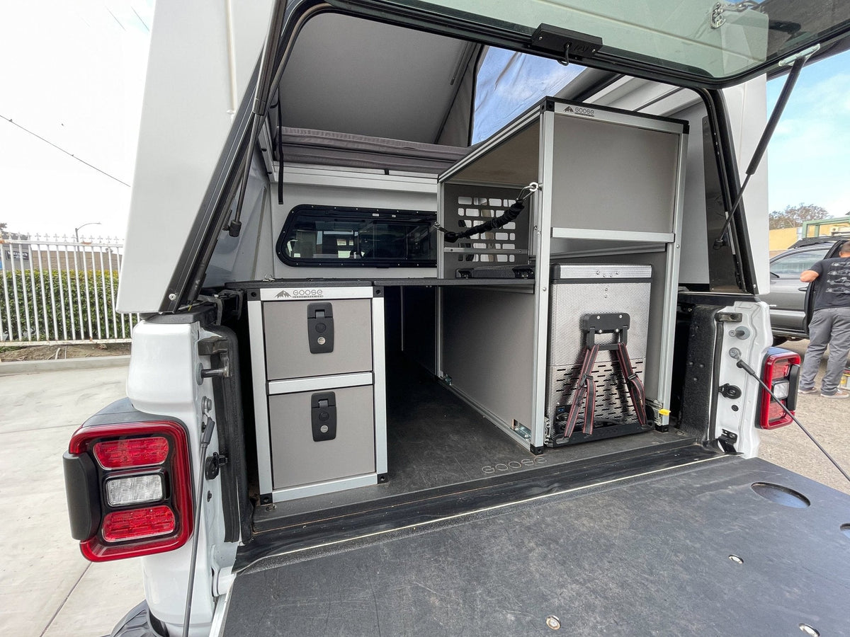 Goose Gear Camper System - Full Size - Driver Side Rear Double Drawer Module - 6154-GGR-SH