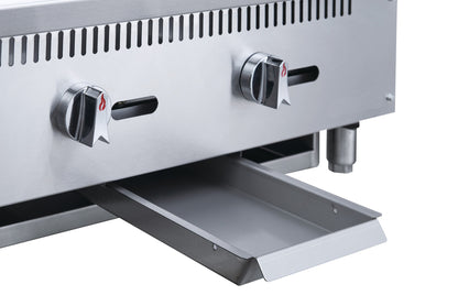 Chef AAA - TCGM36 Commercial 36 in. Countertop with Griddle with 3 Burners NG - TCGM36