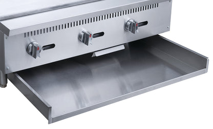 Chef AAA - TCGM36 Commercial 36 in. Countertop with Griddle with 3 Burners NG - TCGM36