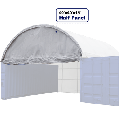Adam Equipment Half Panel with Frame for Container Shelter 40'x40'x15' , 22oz PVC - PP000184