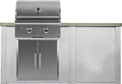 Haven 5 1/2’ Ft Coyote Outdoor Kitchen Island w/ Plain Panel HCOY66PAN - HCOY66PANHG