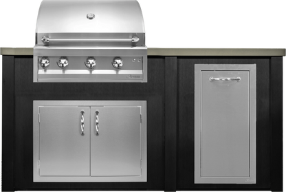 Haven 72" Artisan Outdoor Kitchen Island w/ 15" Trash Center - HART72TRASH