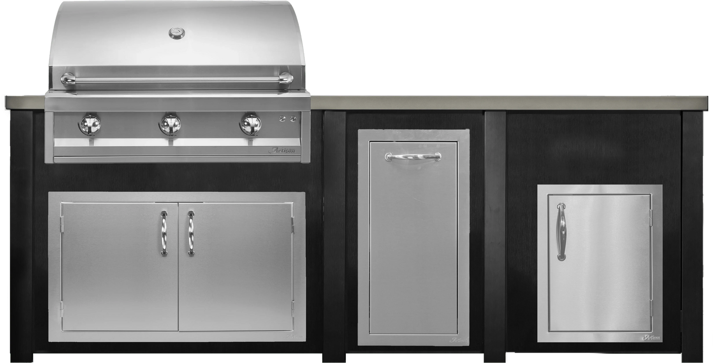 Haven 96" Artisan Outdoor Kitchen Island w/ 17" Door - HART96DOOR