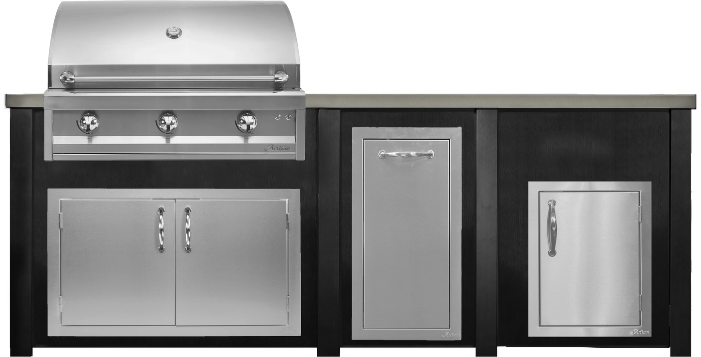 Haven 96" Artisan Outdoor Kitchen Island w/ 17" Door - HART96DOOR