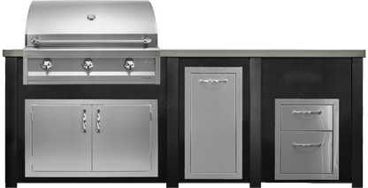 Haven 96" Artisan Outdoor Kitchen Island w/ 17" Drawer - HART96DRAW