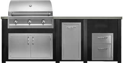 Haven 96" Artisan Outdoor Kitchen Island w/ 17" Drawer - HART96DRAW