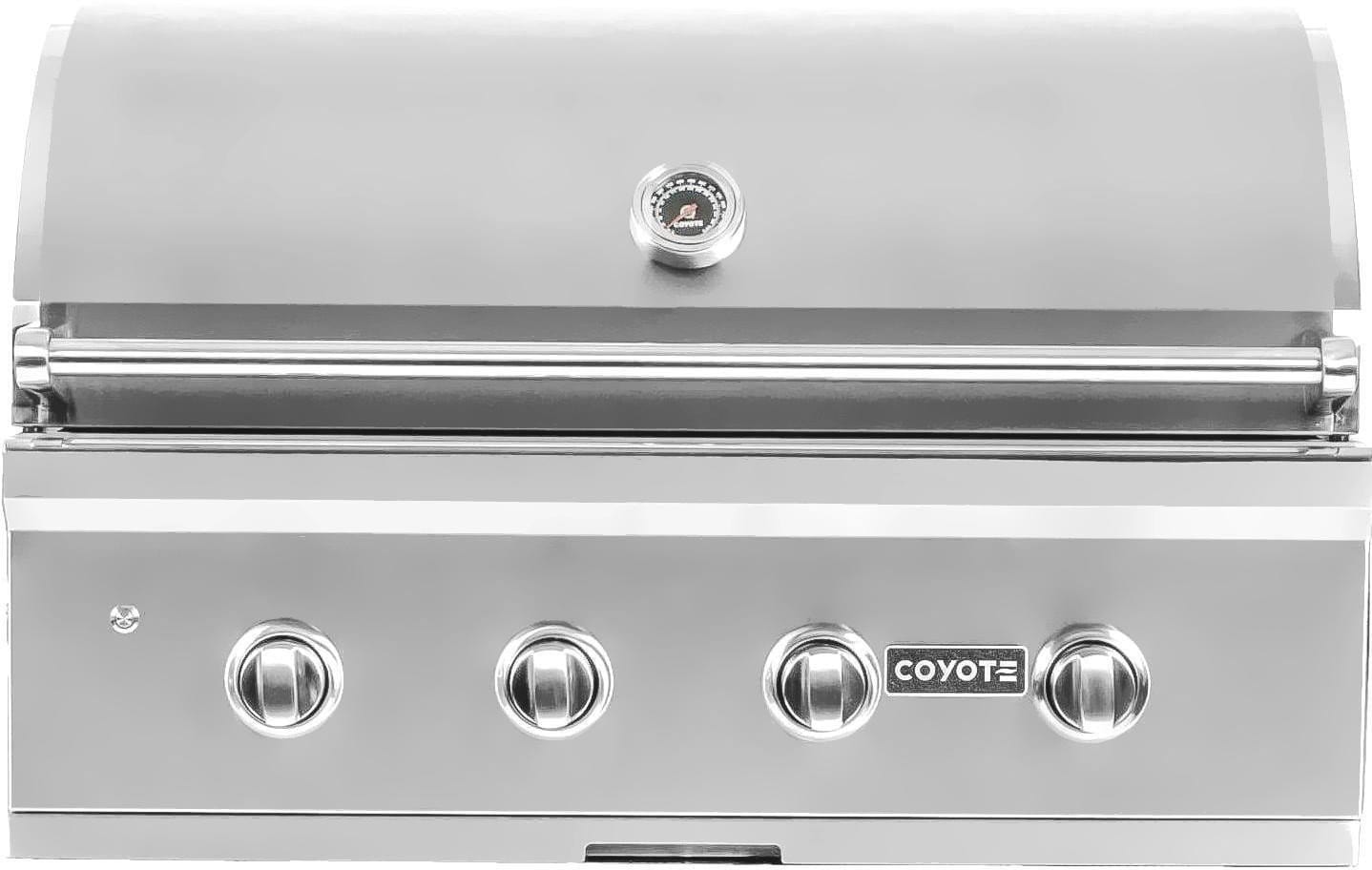 Haven 96" Coyote Outdoor Kitchen Island w/ Plain Panel | HCOY96PAN - HCOY96PAN
