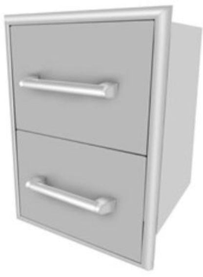 Haven 96" Coyote Outdoor Kitchen Island w/ 2 Drawer Cabinet | HCOY96DRAW - HCOY96DRAW