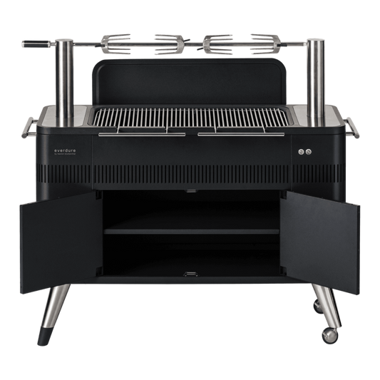 Everdure By Heston Blumenthal 54-Inch Charcoal Grill With Rotisserie & Electronic Ignition - HBCE2BBUS