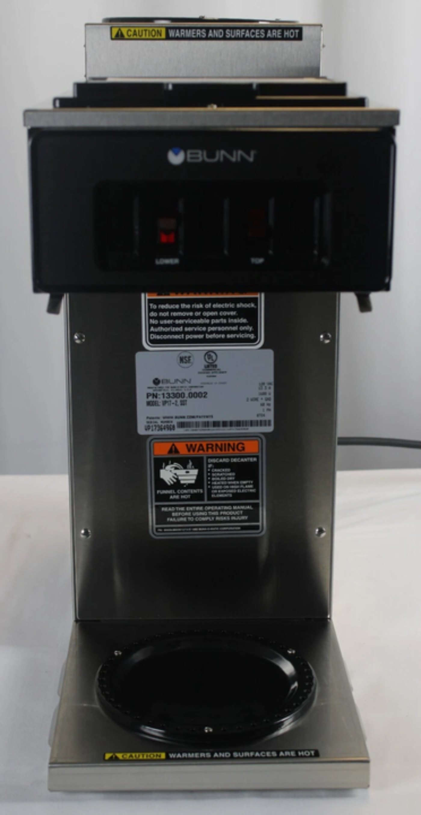 *Open Box* Bunn 13300.0002 VP17-2 Pourover Coffee Maker - Stainless Decor - 1997UBU133000002