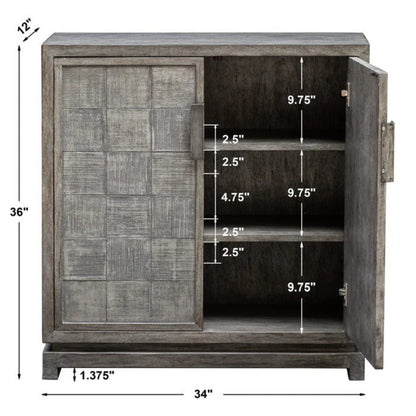 Uttermost Hamadi Distressed Gray 2 Door Cabinet 25444 - 25444