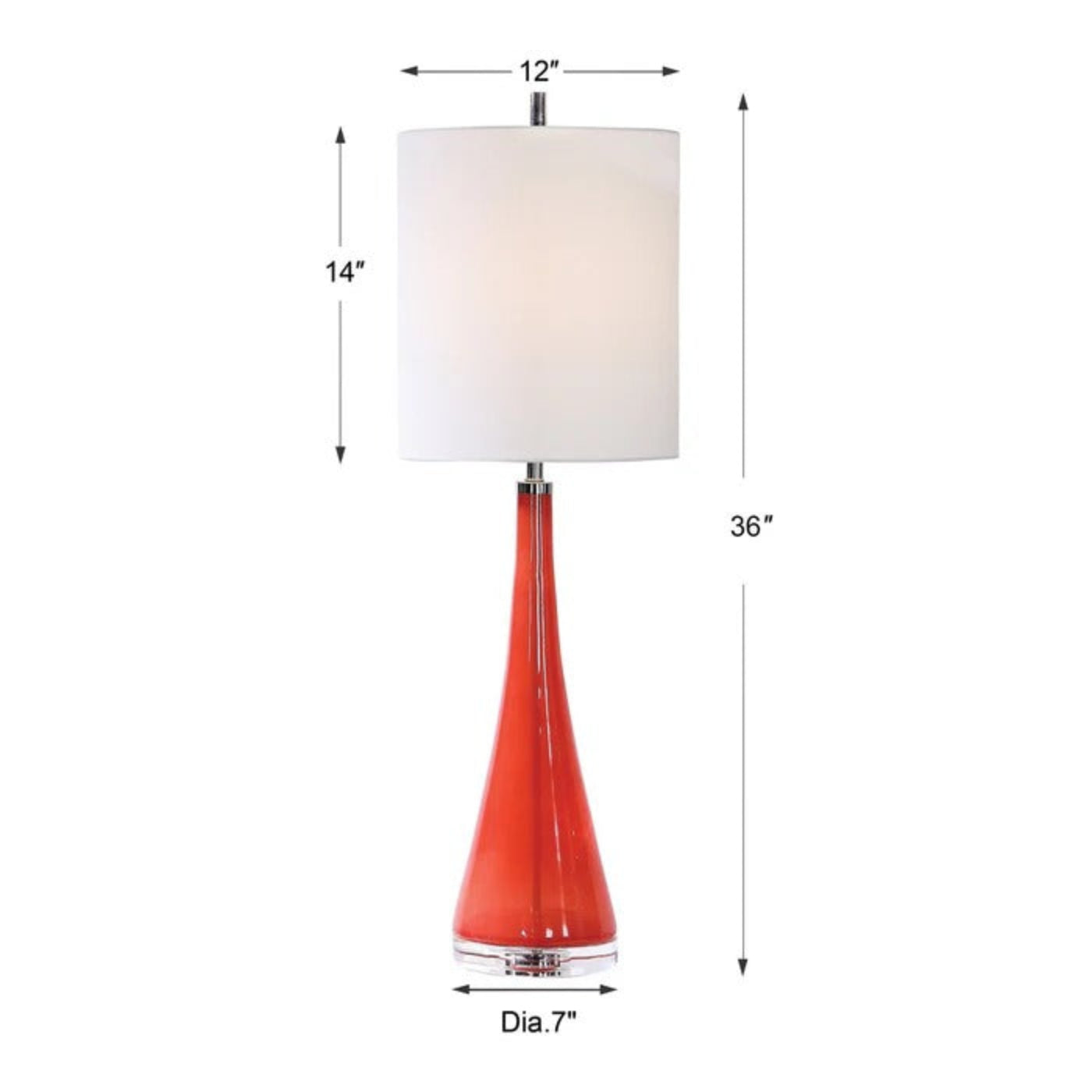 Uttermost Ariel Tapered Glass Buffet Lamp 29739-1 - 29739-1