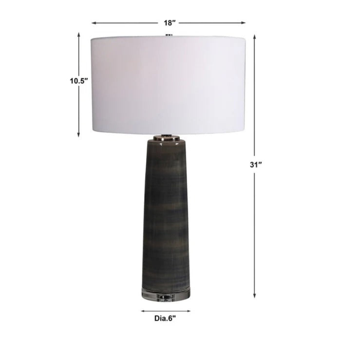 Uttermost Seurat Charcoal Table Lamp 28413 - 28413