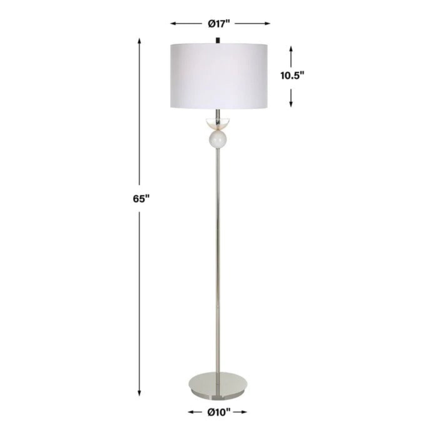 Uttermost Exposition Nickel Floor Lamp 30177-1 -  30177-1