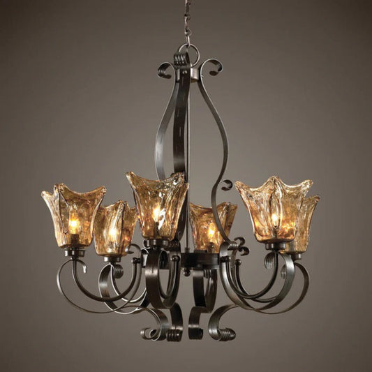Uttermost Vetraio 6Lt Oil Rubbed Bronze Chandelier 21006 - 21006