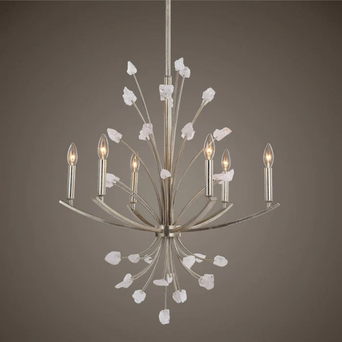 Uttermost Juliette 6 Light Silver Chandelier 21345 - 21345