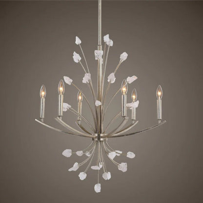 Uttermost Juliette 6 Light Silver Chandelier 21345 - 21345