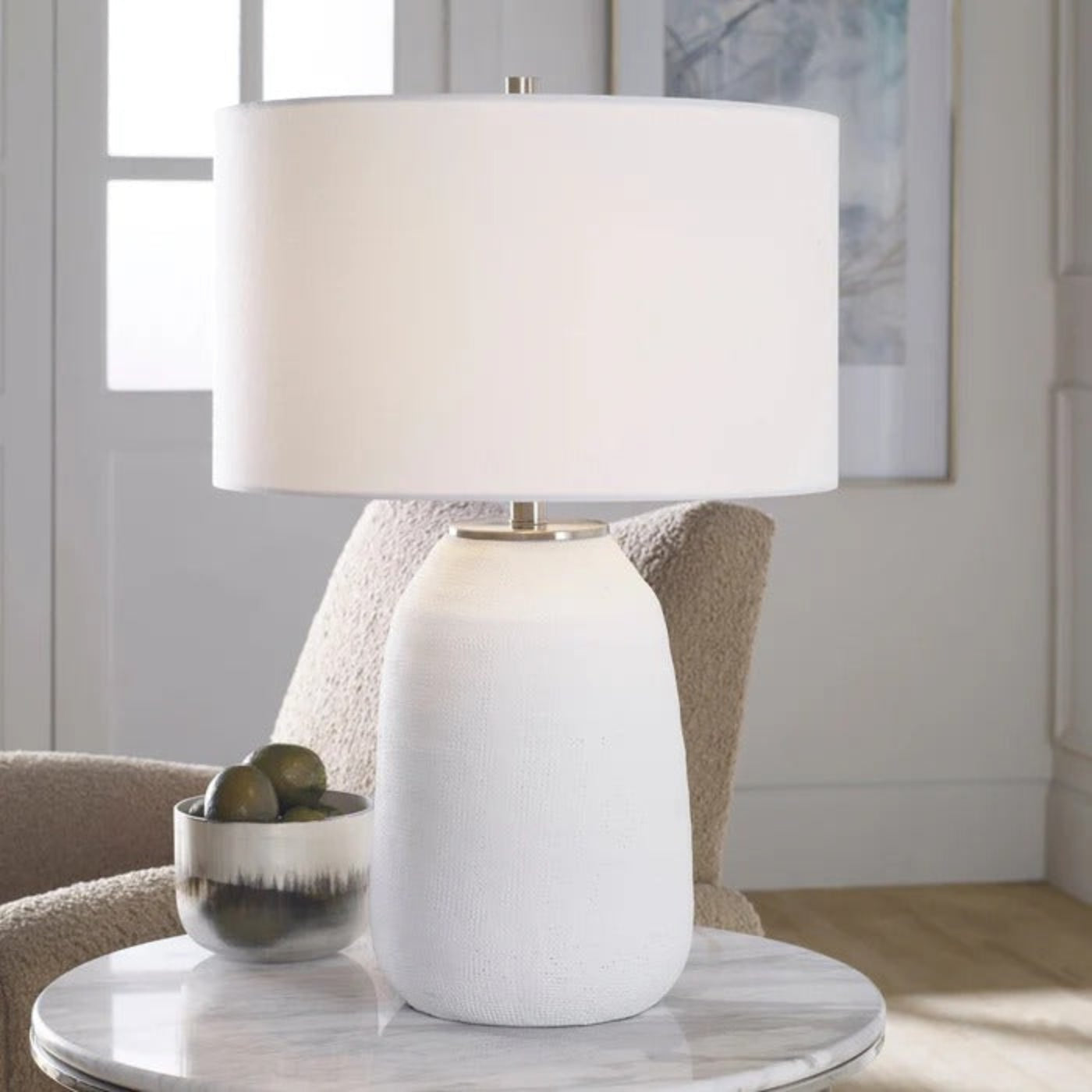 Uttermost Heir Chalk White Table Lamp 30105-1 -  30105-1