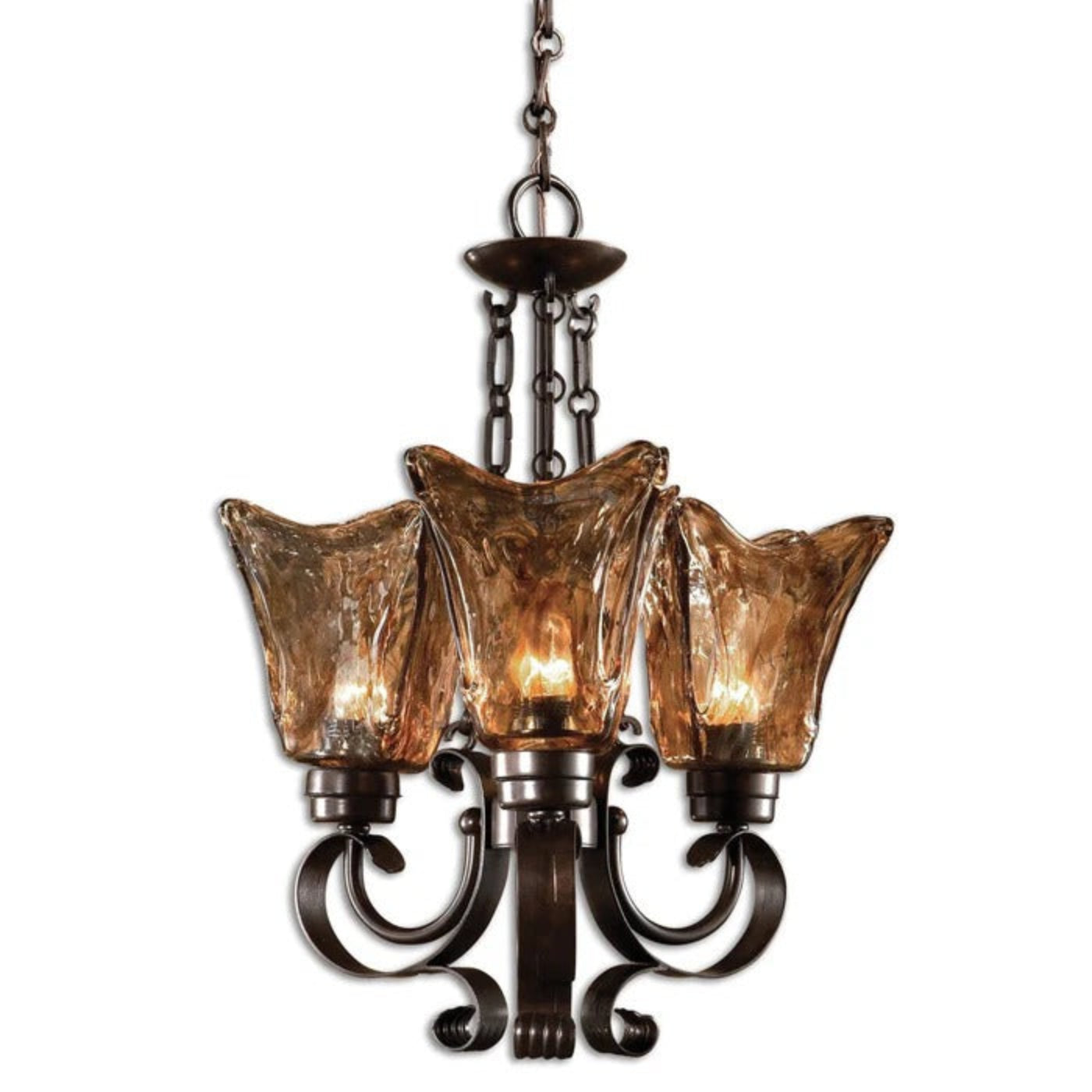 Uttermost Vetraio 3Lt Oil Rubbed Bronze Chandelier 21008 - 21008