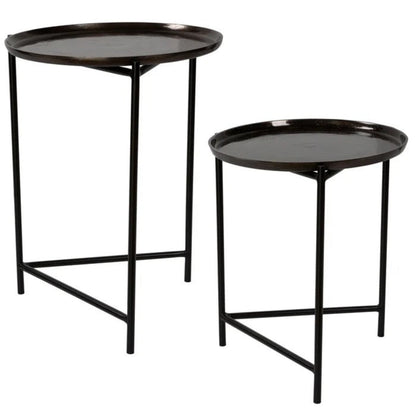 Uttermost Burnett Dark Nickel Nesting Tables, S/2 25151 -  S/2 25151