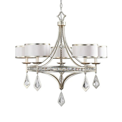 Uttermost Tamworth 5 Light Silver Champagne Chandelier 21268 - 21268