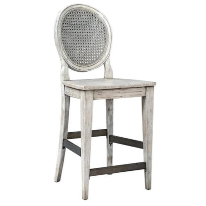 Uttermost Clarion Aged White Counter Stool 25438 - 25438