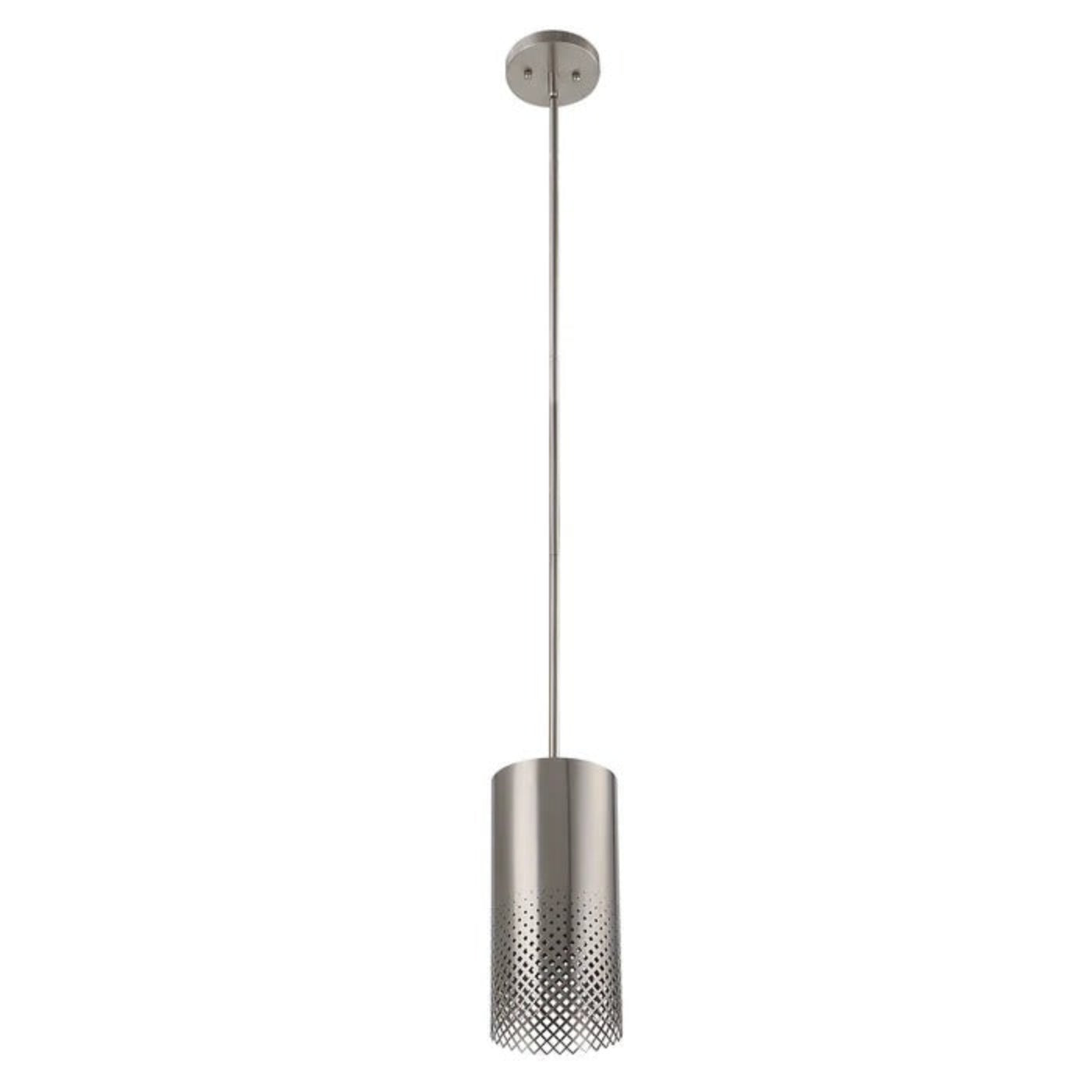 Uttermost Manheim 1 Light Nickel Cylinder Pendant 21568 - 21568