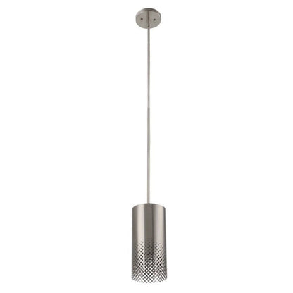 Uttermost Manheim 1 Light Nickel Cylinder Pendant 21568 - 21568