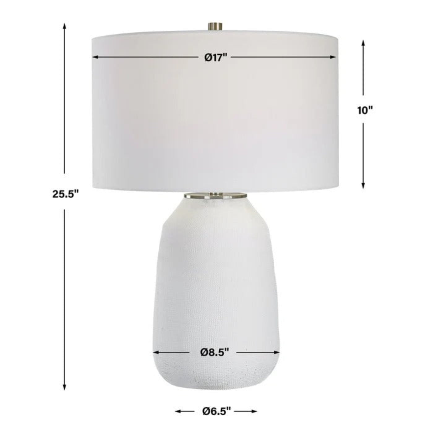 Uttermost Heir Chalk White Table Lamp 30105-1 -  30105-1