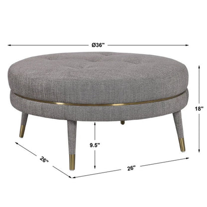 Uttermost Blake Modern Taupe Ottoman 23524 - 23524