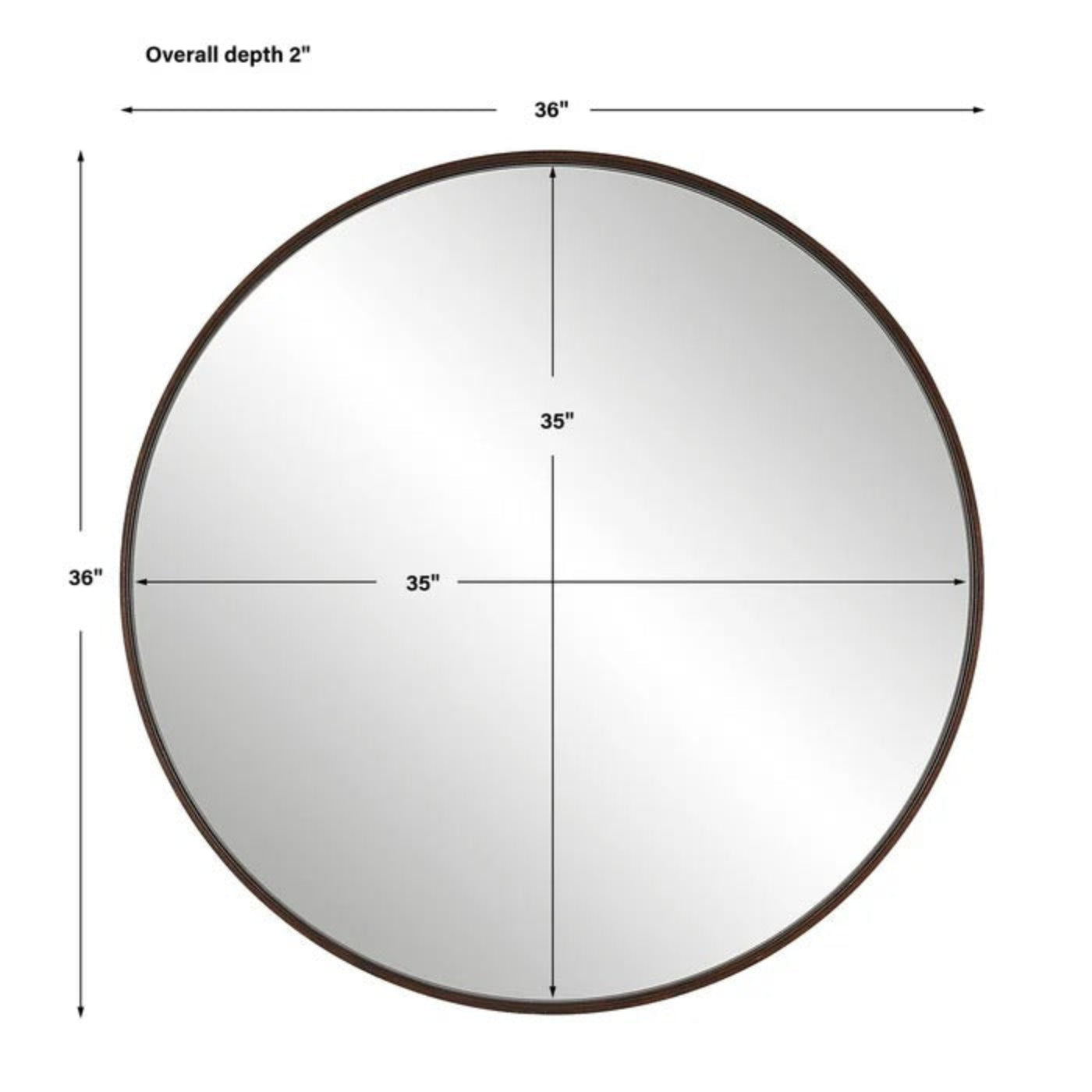 Uttermost Eden Mahogany Round Mirror 09869 - 09869