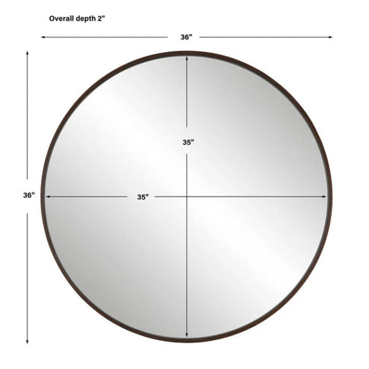 Uttermost Eden Mahogany Round Mirror 09869 - 09869