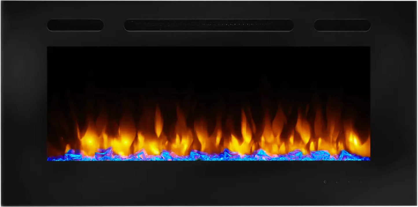 SimpliFire 40" Allusion Recessed Linear Electric Fireplace - SF-ALL40-BK