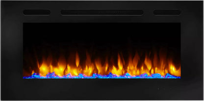 SimpliFire 40" Allusion Recessed Linear Electric Fireplace - SF-ALL40-BK