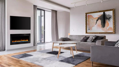SimpliFire 40" Allusion Recessed Linear Electric Fireplace - SF-ALL40-BK