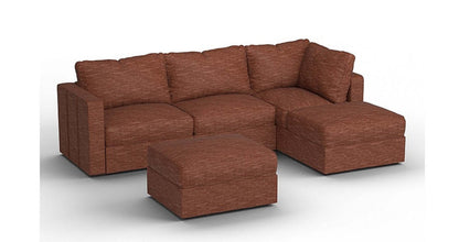 Lovesac – 5 Seats + 5 Sides Rained Chenille & Standard Foam – Terracotta - BB6484092