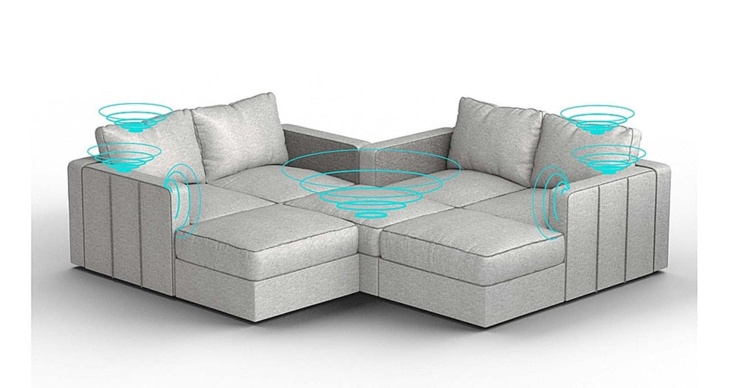 Lovesac – 7 Seats + 8 Sides Luxe Chenille & Lovesoft with 6 Speake - BB6484336
