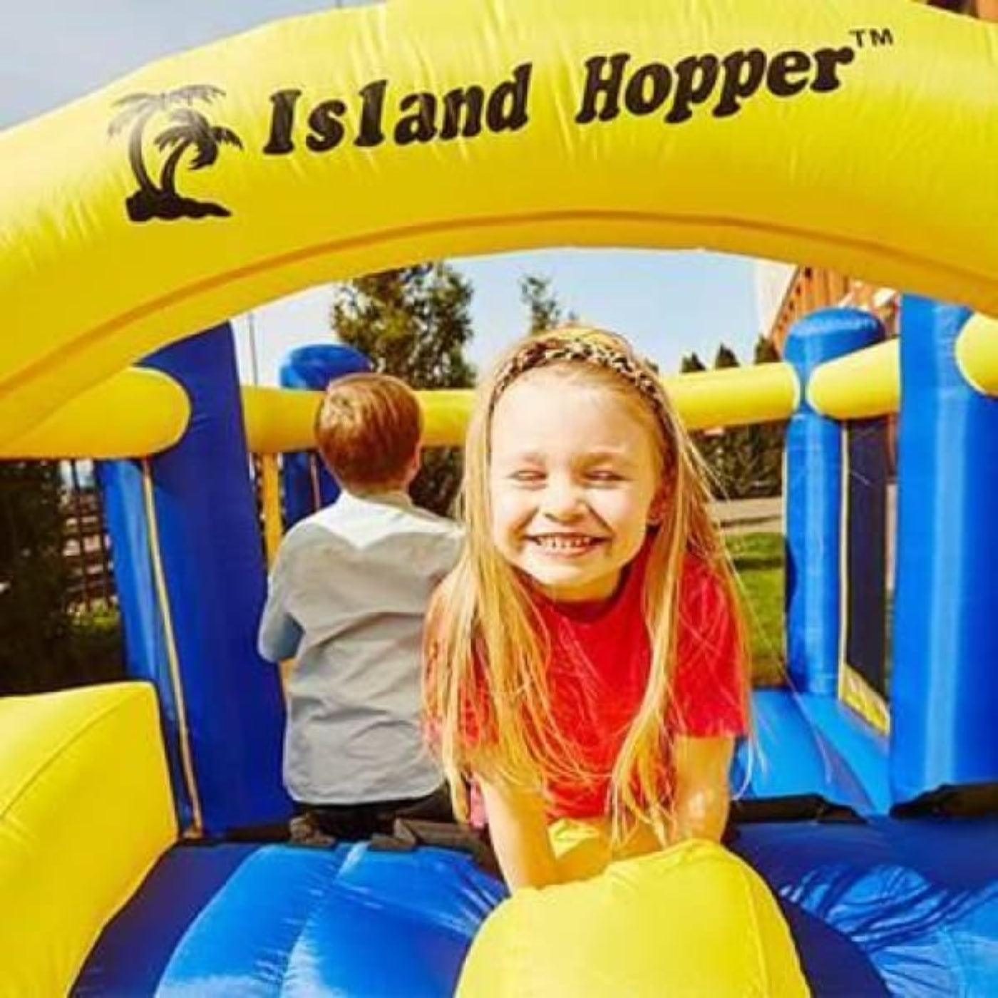 Island Hopper Racing Slide & Slam Recreational Bounce House - RACSLDSLM