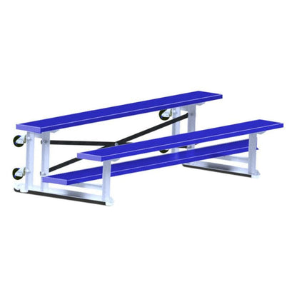 Jaypro Indoor Bleacher - 7-1/2 ft. (4 Row - Single Foot Plank) - Tip & Roll (Powder Coated)- BLCH-475TRGPC