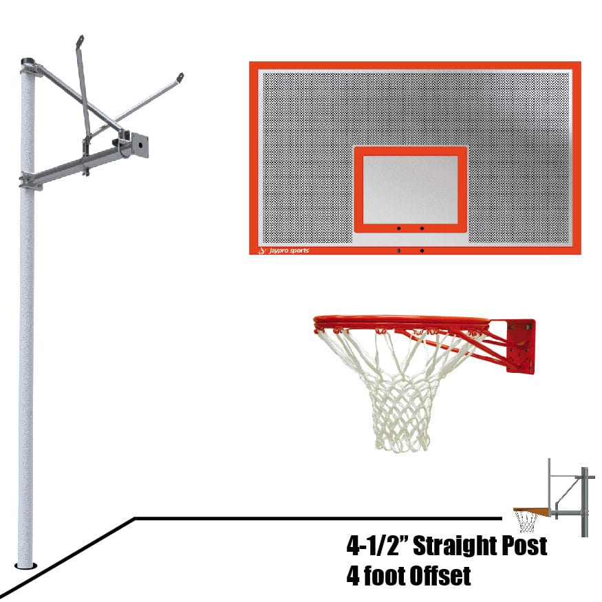 Jaypro Straight Post Basketball System (4-1/2