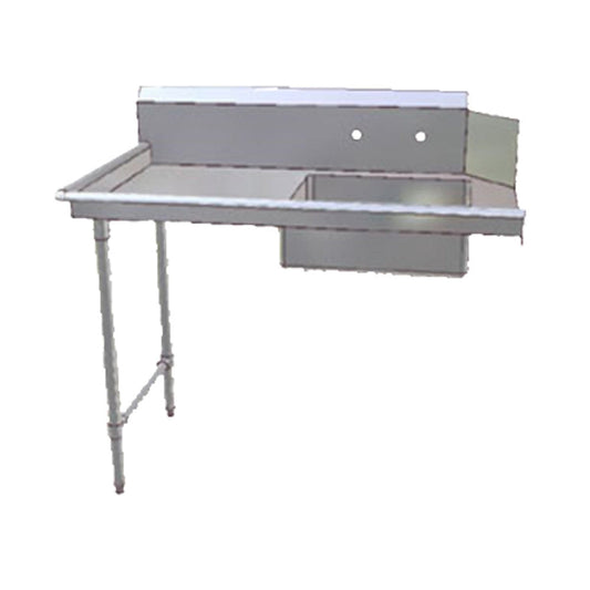 John Boos JDTS-20-48L Soiled Straight 48" W x 30" D Dishtable, Pre-Rinse Sink - JBJDTS2048L