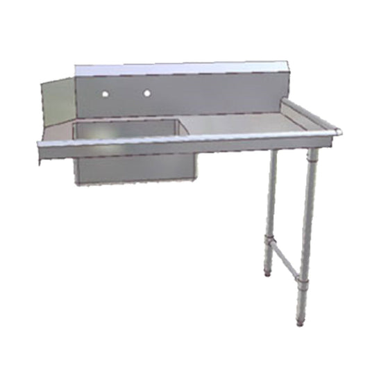 John Boos JDTS-20-36R Soiled Straight 36" W x 30" D Dishtable, Pre-Rinse Sink - JBJDTS2036R