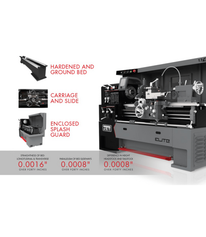 JET Elite Lathe E-1236VS with Collet Closer - JT9-892301