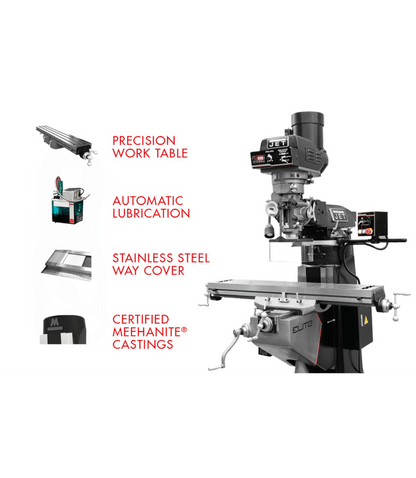 JET Elite ETM-949 Mill with X, Y-Axis JET Powerfeeds - JT9-894105
